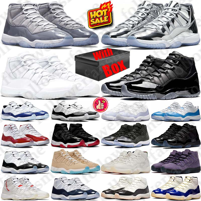 Free Shipping With Box Basketball 11 11s lows Shoes Designer Sport sneakers Gamma Blue for shoe mens womens Space Jam high UNC d h gate Cool Grey br