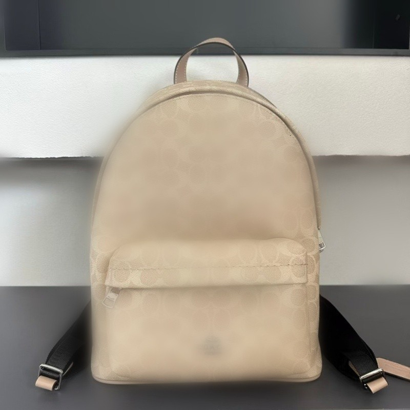 Designer Neutral Style Patterned Daypack PU Leather Backpack Multi Pockets Travel & School Rucksack