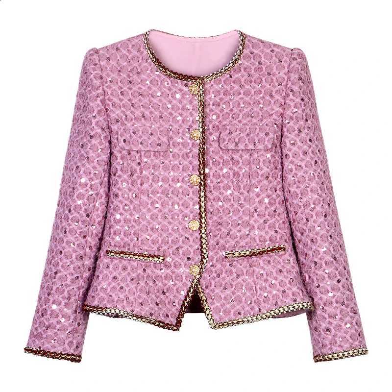 style fashionable New and elegant rich girl famous lady dress high-end and fragrant style peony ultraviolet jacket C260917
