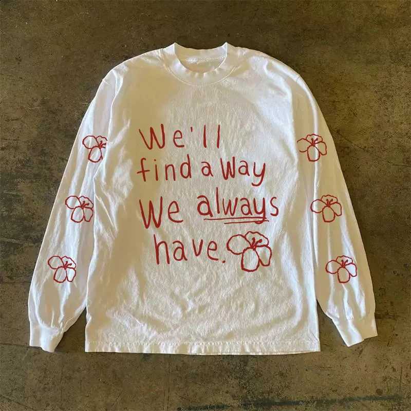 Heavyweight 310gsm Pure Cotton Long Sleeve T-Shirt American Retro Style Oversize Streetwear Versatile Comfortable round Neck Top X2609161