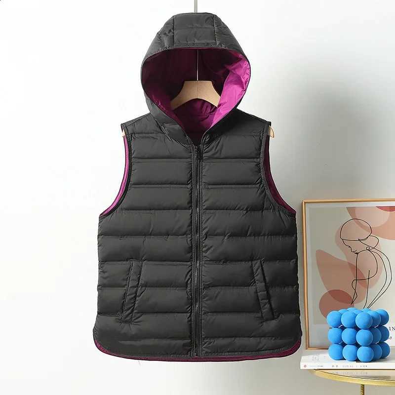 Ultra Light Down Vest for Women Seamless Winter Outwear White Duck Down Short Coats Lightweight Sleeveless Jacket Women VT-303 H260917