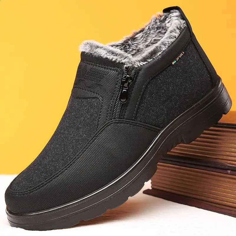2026 New Winter High Top Men's Cotton Shoes with Thick Fleece Warm Waterproof Anti Slip Oversized Unisex Boots for Men D2609171