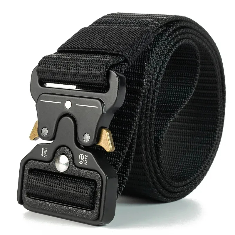 Tactical Quick Release Belt for Men Military Style Nylon Waistband Durable Breathable Adjustable Heavy Duty Work Hiking Outdoor W260917