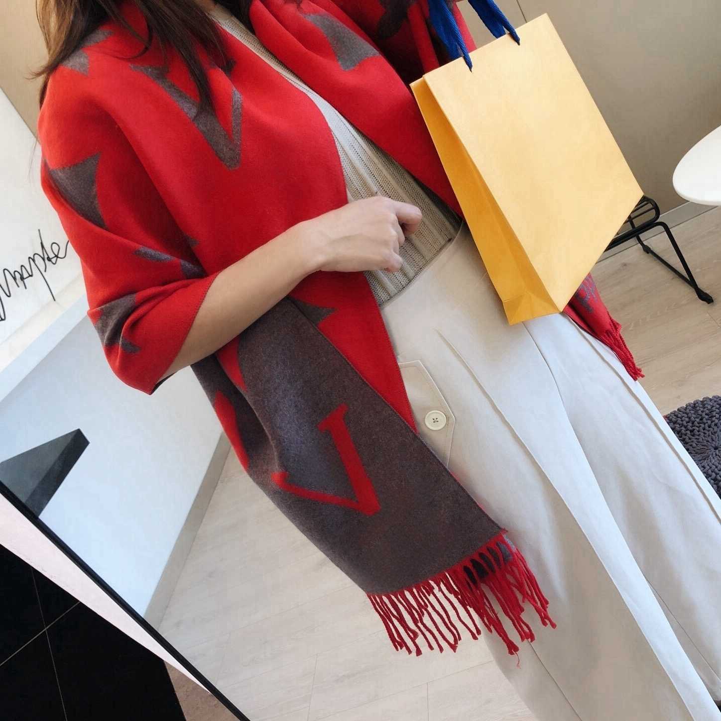 sports Double happy party sided beach Warm Mens scarf Interpreting Timeless Classics Womens Cashmere Wool Long Drape S2609171P1D