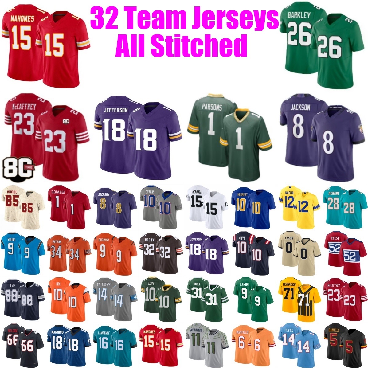 32 Teams Football Jerseys Mens Womens Youth Kids 2027 2026 New Season Rivalries Collection Sports Jersey Cheap Wholesale American Shirts AWAY Home C