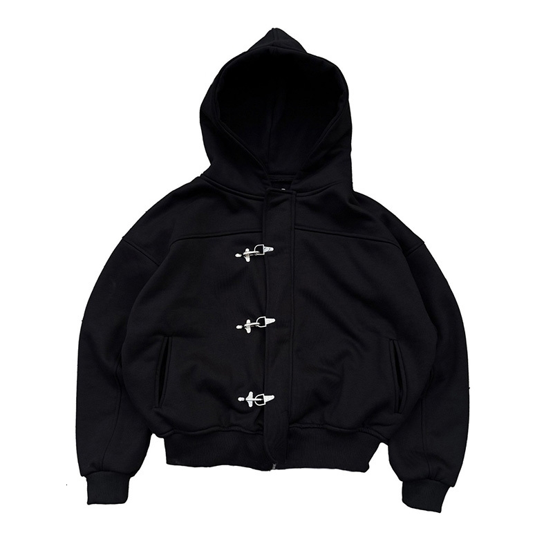 Gothic punk grunge Y2K unisex hoodie autumn winter chic cardigan sweatshirt American retro hip-hop aesthetic streetwear 260911