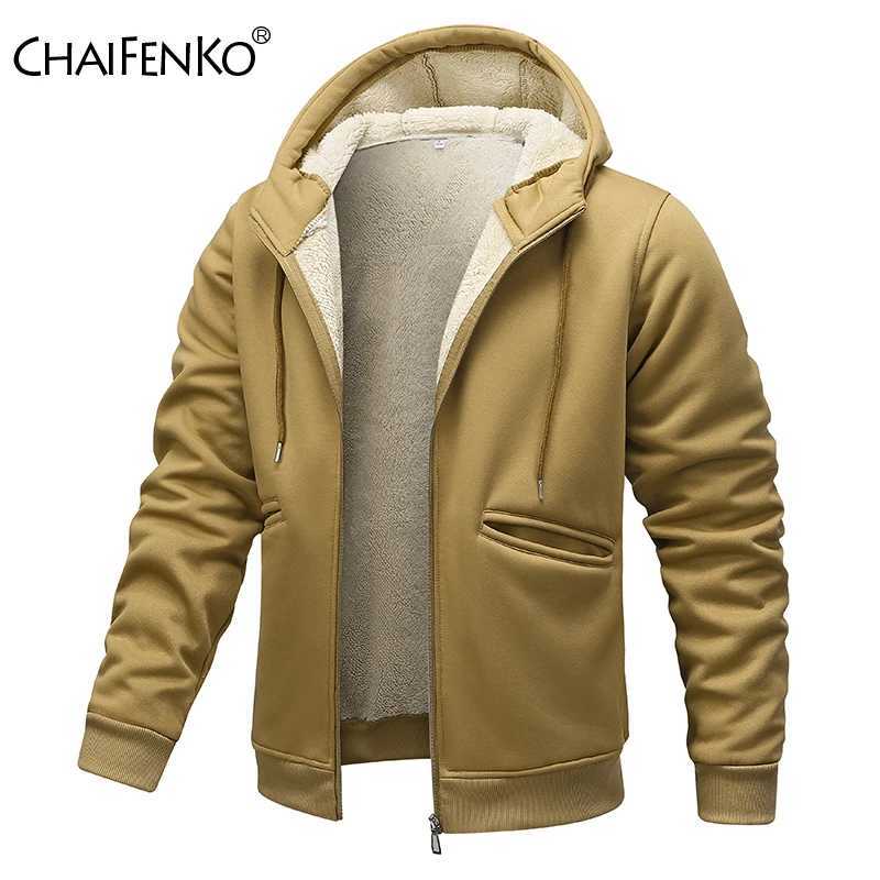 New Simplicity Solid Color Man Tops Winter Kp Warm Windproof Hooded Jackets 2024 Outdoors Leisure Flce Thickening Coats Man S2609170XLR