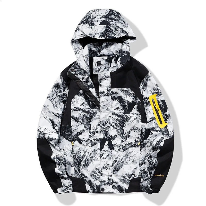 Spring Autumn Men's Mountain Waterproof Ski Jacket Windproof Rain Jackets Male Outdoor Hiking Climbing Hood Coats Clothing 5XL 260916