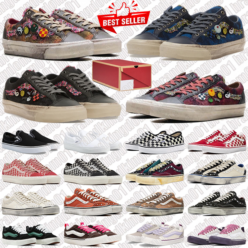 with box van old skools shoes knu designer pearlized sneakers pearl mens trainers women men outdoor sports sneaker runners casual walking jogging fr