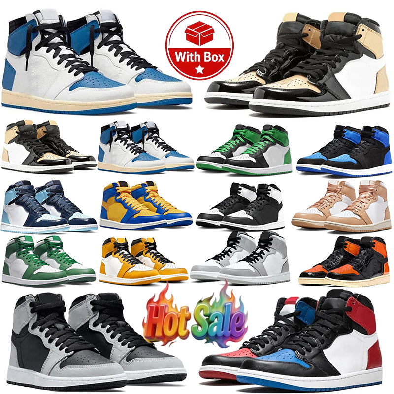 Designer Men 1 Basketball Shoes 1s University Blue Dar Mocha Chicago Top UNC Hyper Royal High Bloodline Satin-Snake Taupe Haze Women Trainers Sneake
