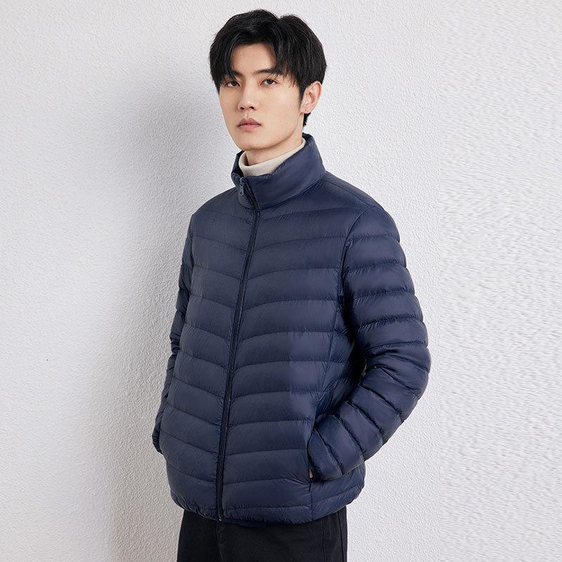 2025 new national standard in stock men's high-quality lightweight down jacket with stand-up collar casual down jacket top 2306