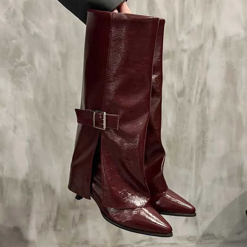 2025 Women's fashion Tall Boots European and American New Outward-worn Pointed Toe Long-thigh Boots D260917