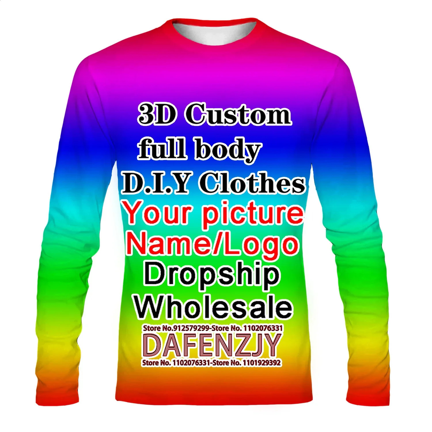 Fashion Personality Custom Women/men Diy Custom n Printed Long Sleeve T Shirt Couple Po Hip Hop Tee Shirts Top 260917