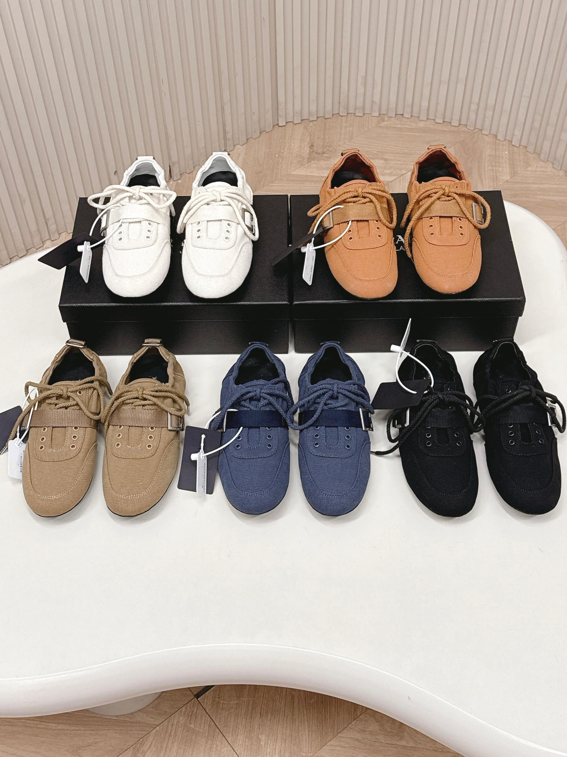 2027 New Arrivals Women German Trainer Ballet Sneakers Lace Up Buckle Strap Flat Casual Shoes Luxury Minimalist Lazy Walking Trainers Multi Color Ca