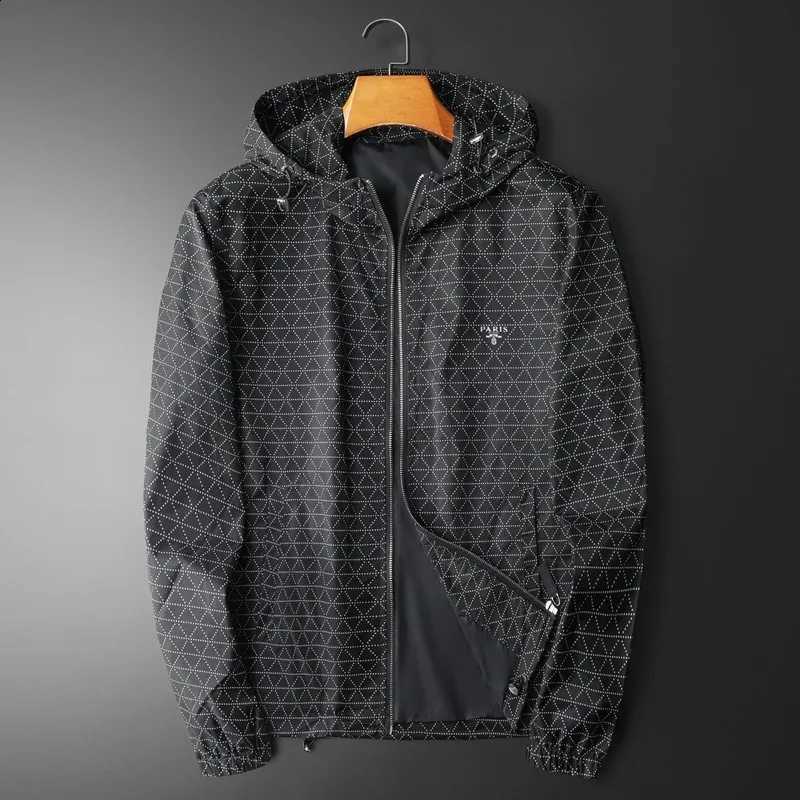 Luxury Spring Plaid Hooded Jacket Shirt Men Zipper Business Social Jacket Retro Comfort Versatile Social Street Wear Coats 2026 C260917