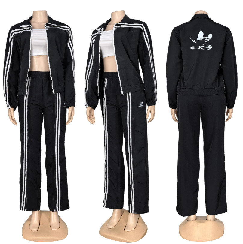 New Women's Tracksuits brand sports Casual Suit Zipper jacket wide leg pants 2 Piece Set designer Tracksuits 6395