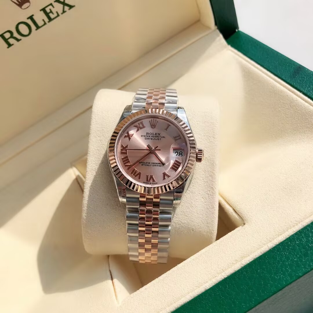 With Box Women Classic Watches Luxury Watch Stainless Steel 36mm Sapphire Watch Lady Automatic Mechanical Diamond Rose Gold Shell Dial Wristwatch Mo