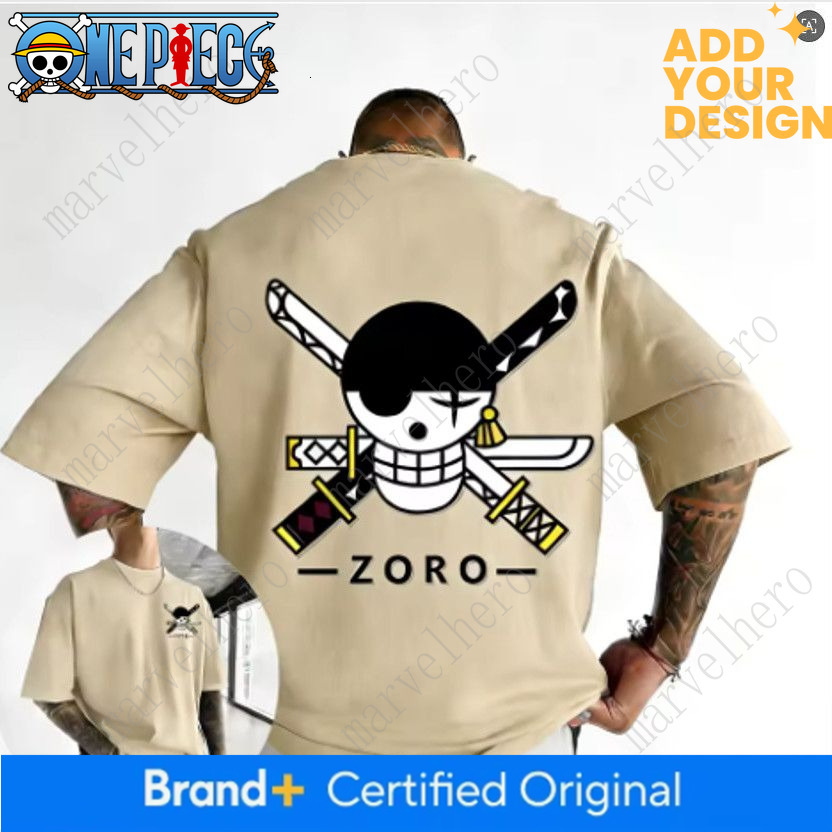 One Piece Anime Roronoa Zoro T-shirt Summer New Collection, Unisex Harajuku Style, Loose and Casual Top