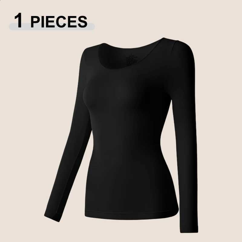 Winter Elastic Keep Warm Top For Women Solid Color Slim Ultra-thin Breathable Long Sleeve Top Female Autumn Thermal Lingerie H260916