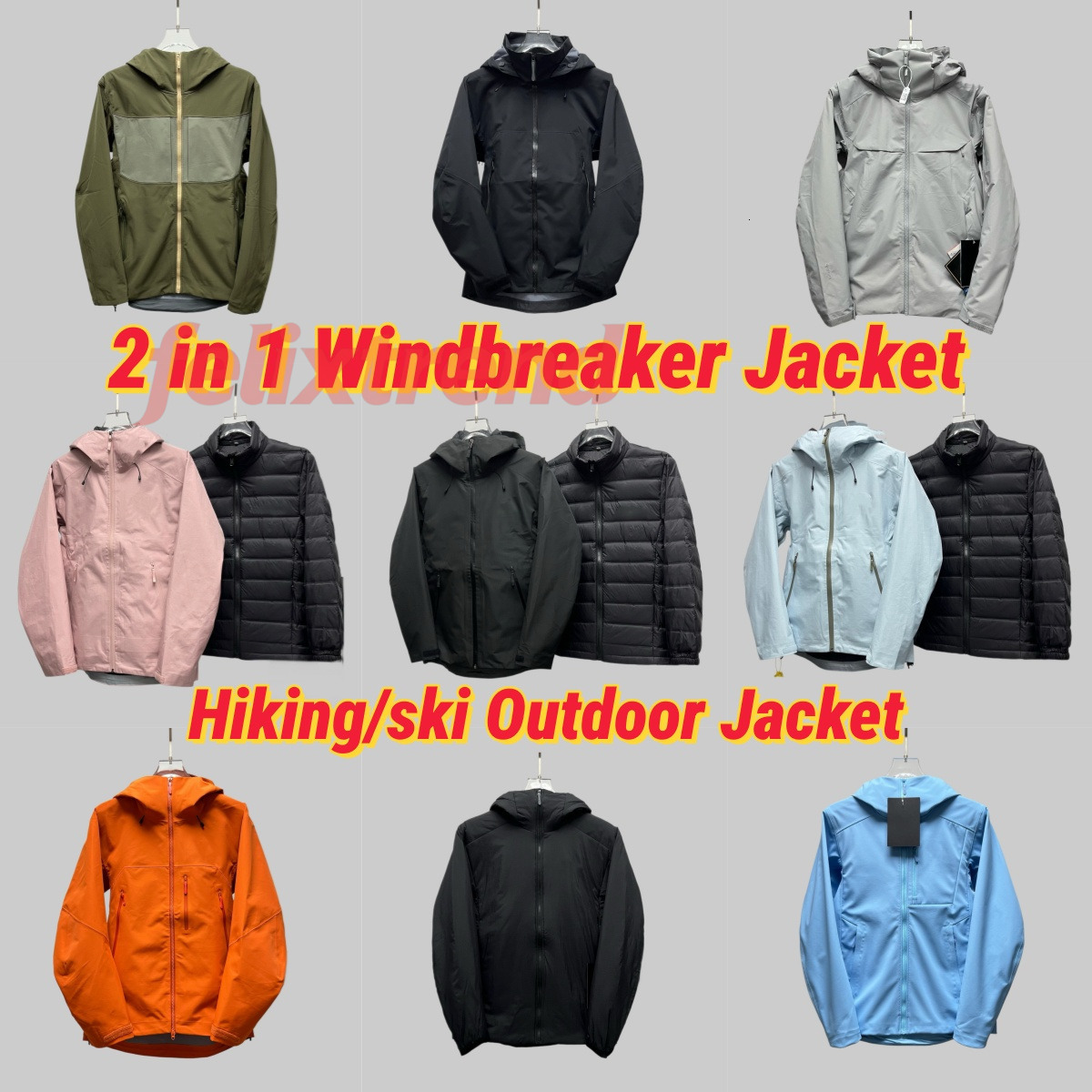 Jacket Puffer Man Windbreaker mens Waterproof Windproof Gorp Core Zip Up Hiking Skiing designer jacket Hooded Coat men women windbreaker Winter Urba
