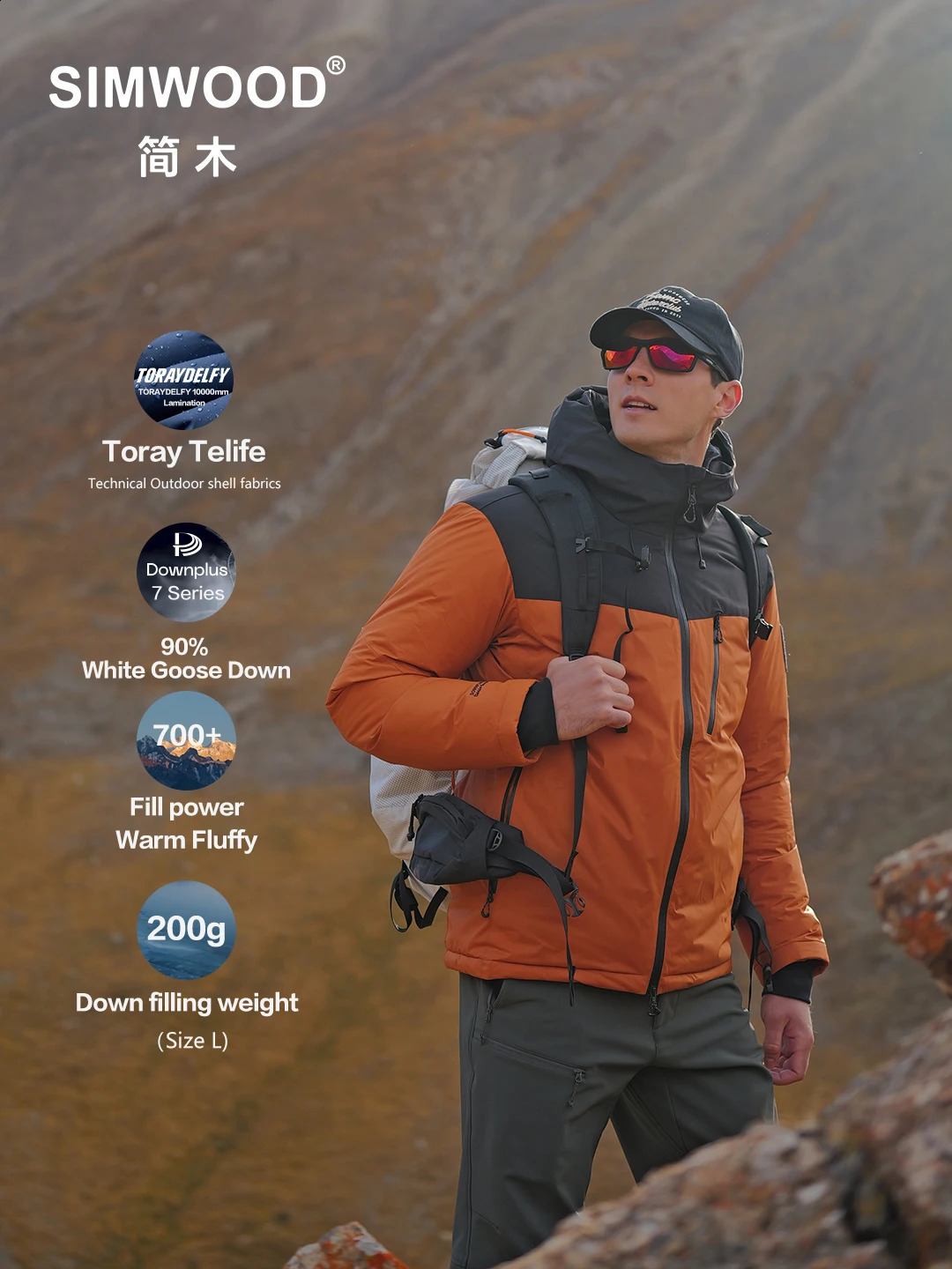 2026 Winter 90% White Goose Down Coats Men Warm Hooded Water Repellent High Quality Jackets 260916