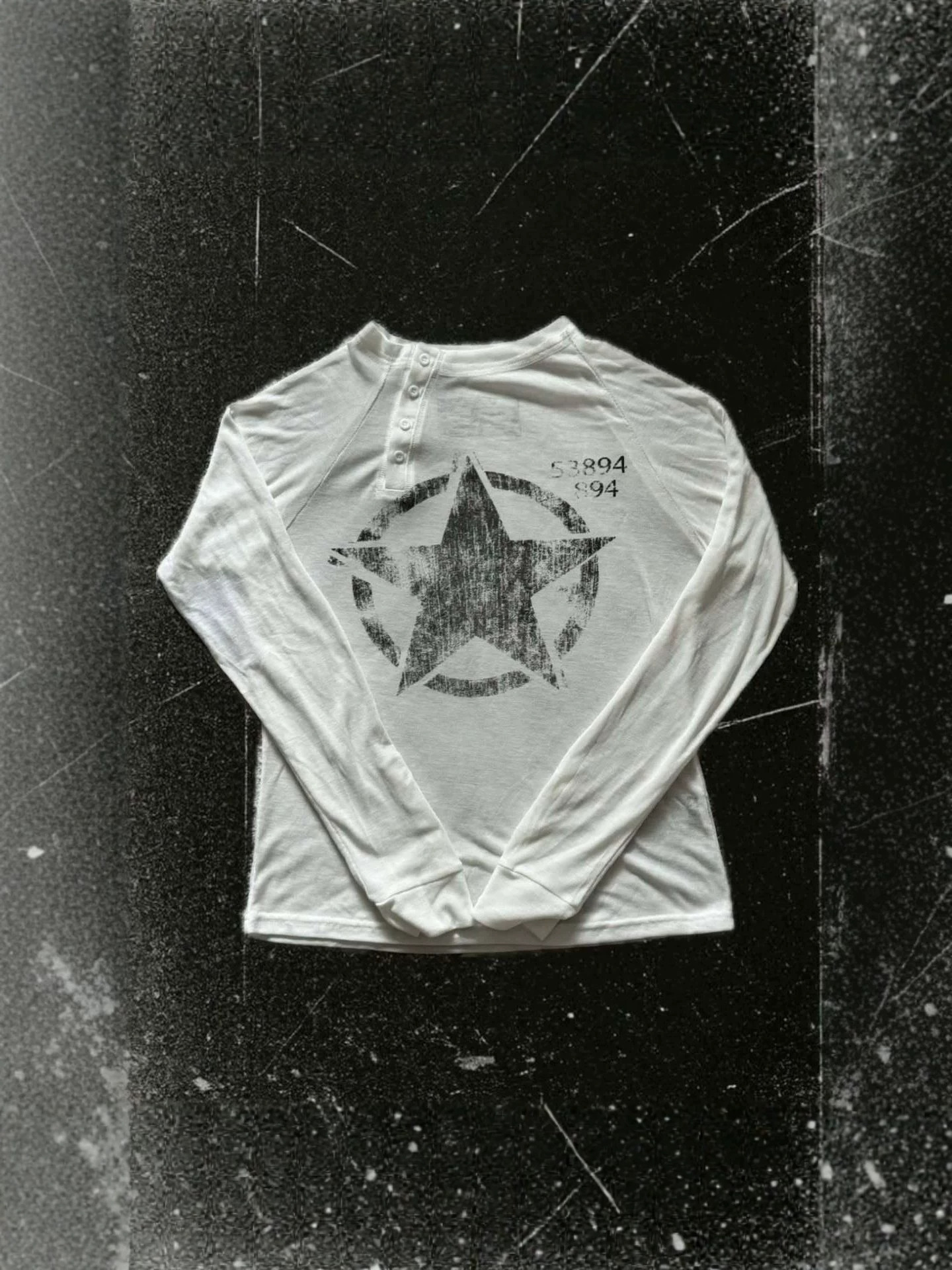 European and American ins cross-border personalized star-printed round-neck sweatshirt, long-sleeve T-shirt, pullover vintage jacket, street fashion