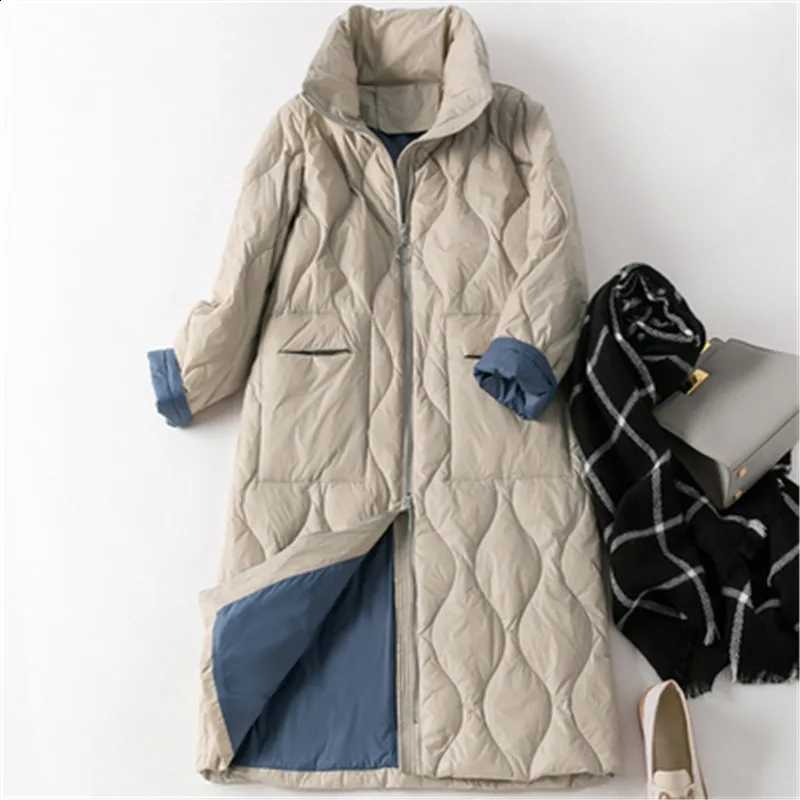 Sanishroly 2022 Women Winter Down Coat Casual Warm Thicken White Duck Down Jacket Parka Ladies Long Puffer Outwear Tops SE1021 H260917