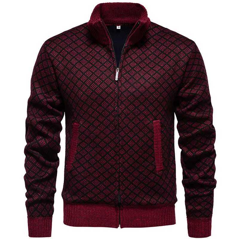 Men's knit sweater Korean version of the new trend of fall and winter casual collar sweater cardigan jacket men's clothing S260918RDMR