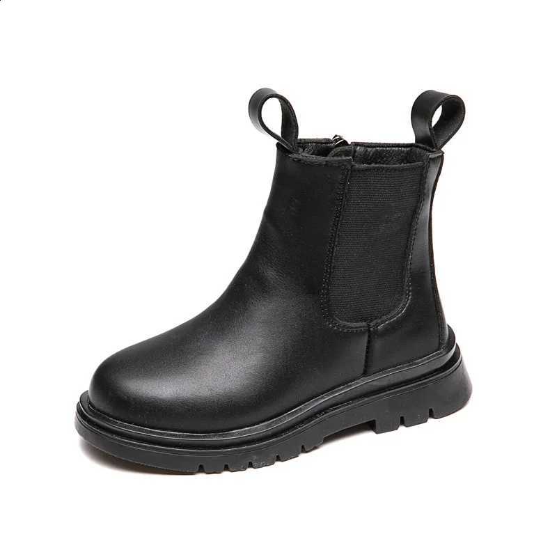 Children Boots Fashion Kids Ankle Boots For Medium Big Girls British Style Zipper Tide Boots Black Thin 2026 Autumn Winter New X260917