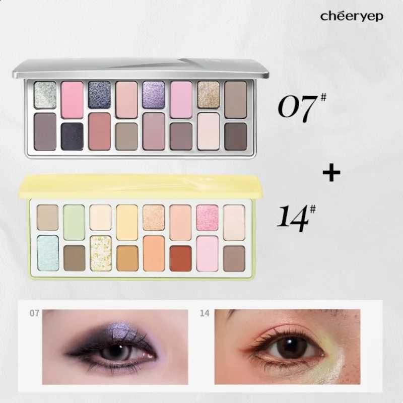 Eye Color Cheryep Shadow 16 Plate Makeup Glitter Eyeshadow Palette Daily Make Up New Multi-color Matte Shimmer Finish 1 Pair N260812