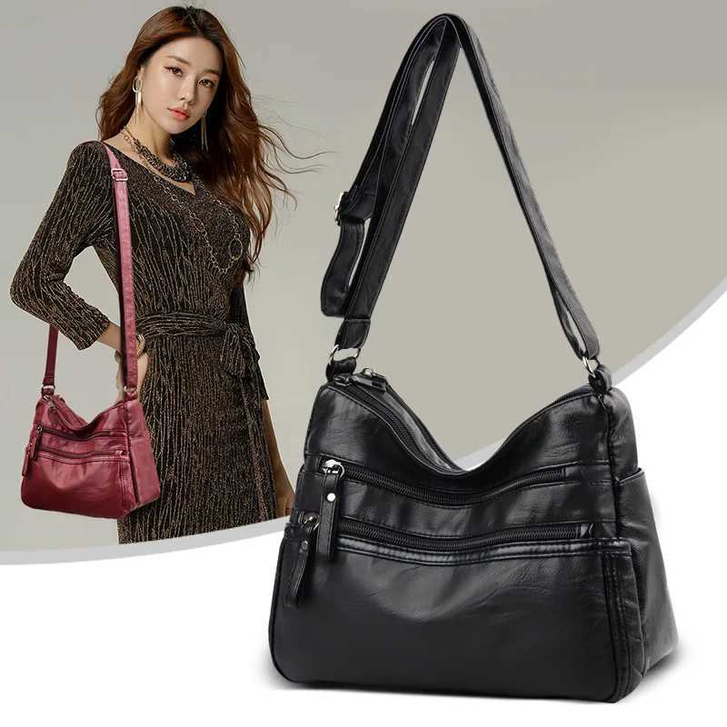 Soft Leather Large Capacity Women's Crossbody Bag Single Shoulder Fashionable Hot Sale Of The Season New Style City Simple St... Z260918
