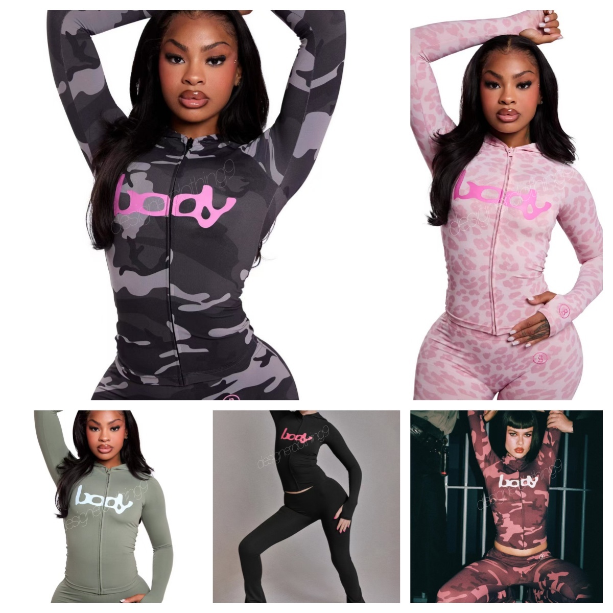 Womens bodys Printed leopard print raventracy Sportswear set rayven set Casual Short Sports Workout Luxury fashion classic trend Leggings Elastic Br