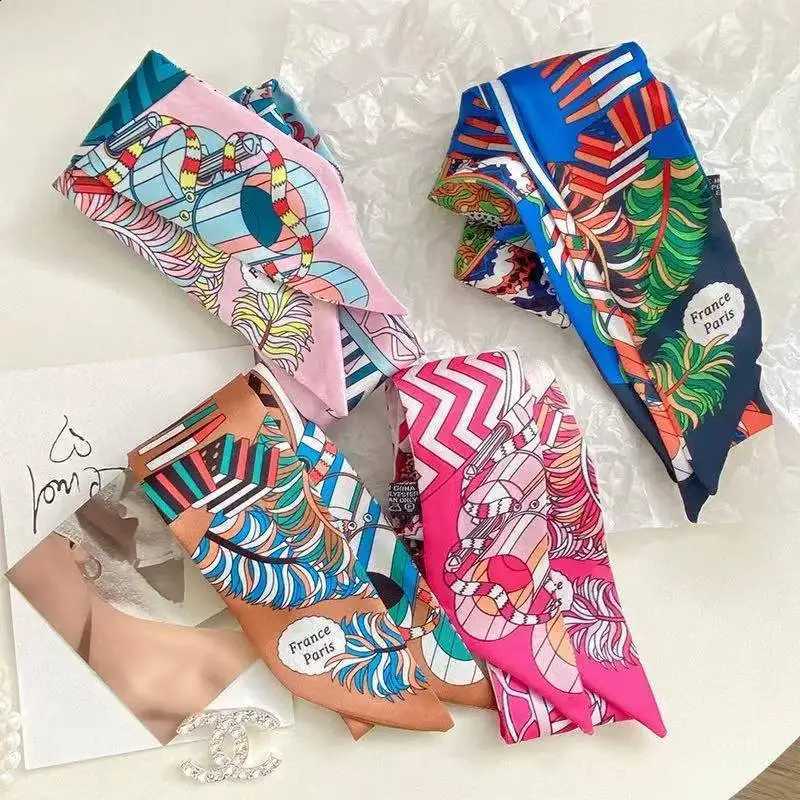 Hair TwillySummer Scarf New Style Tie Bag Str Slim Long Narrow Neck Scarf Wrist Decor Ribbon Lightweight Versatile Fashion Accory N260912