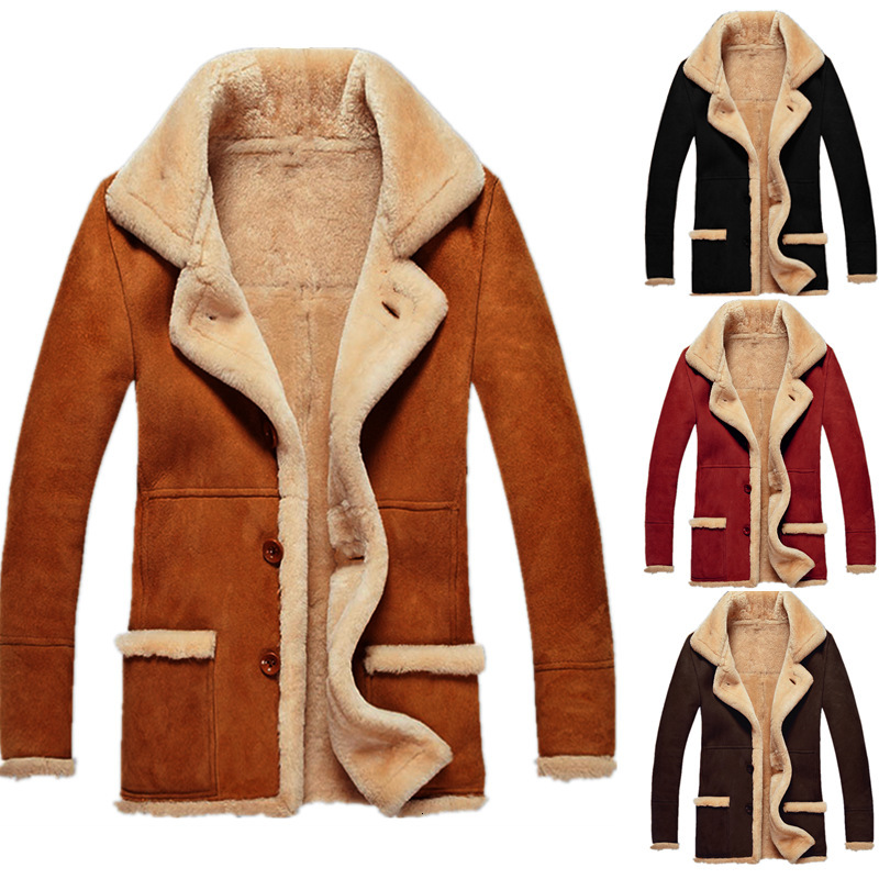 Fashion New Colour Men 2026 Independent Men's Fur Jacket, Winter Thickened Outerwear, Suede Jacket