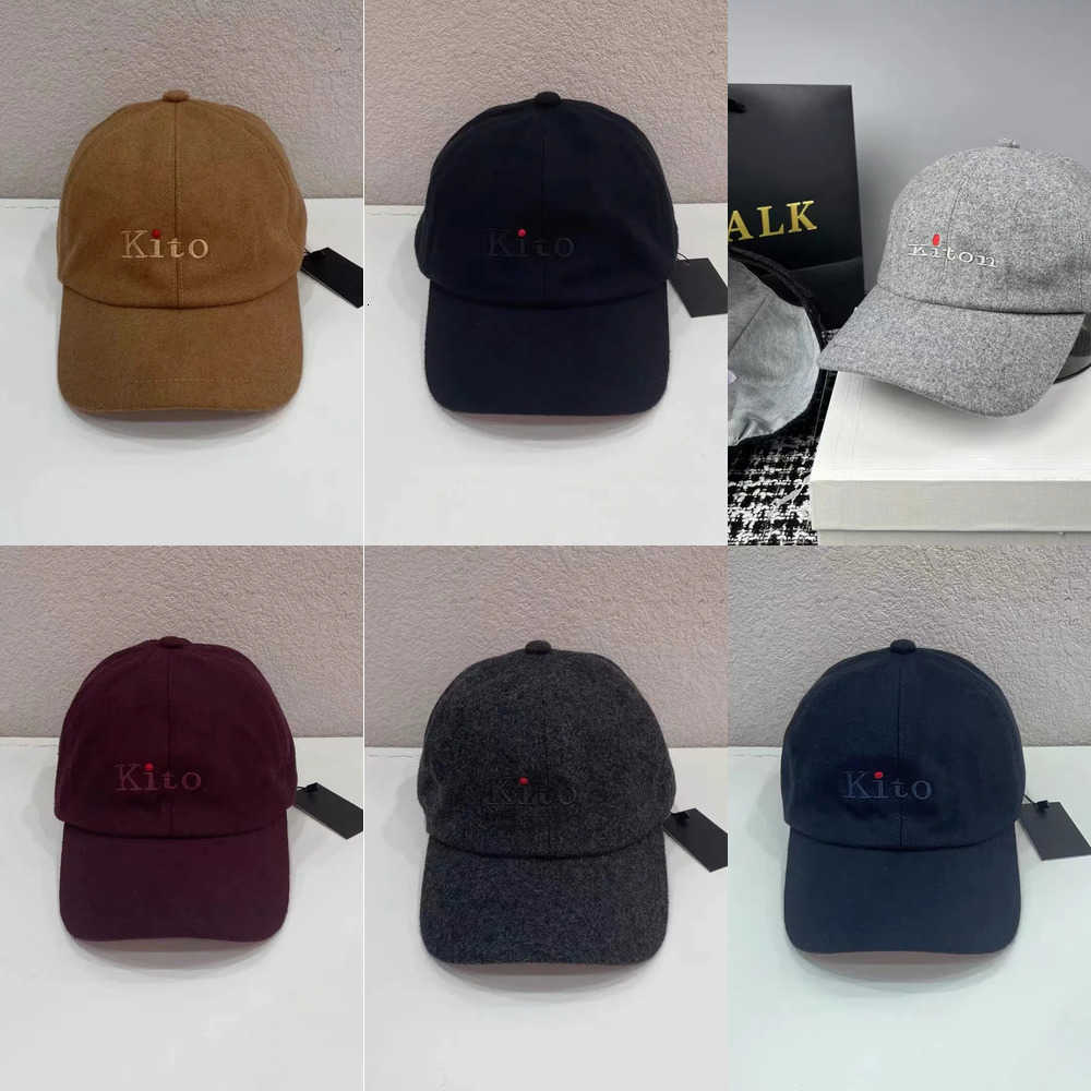 Korean style Kiton wool embroidered letter versatile baseball cap; outdoor sun protection; outdoor essential J260917