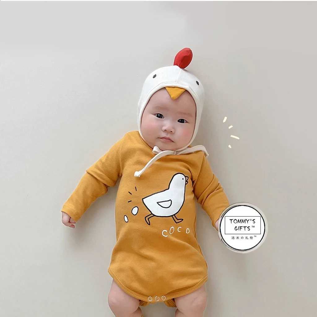 Newborn Clothes 2025 Spring 5061 Summer New Baby Jumpsuit Ins Print Boy's Clothes with HatW260917