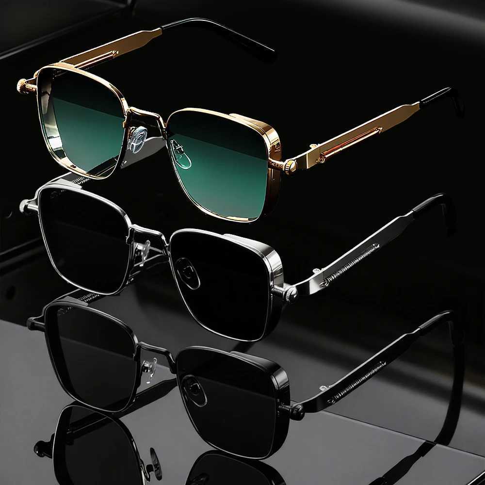 Occhiali da sole 1/3PC Vintage Steampunk Quadrato Montatura in metallo Occhiali unisex retrò Grunge Punk per feste di carnevale alla moda quotidiana