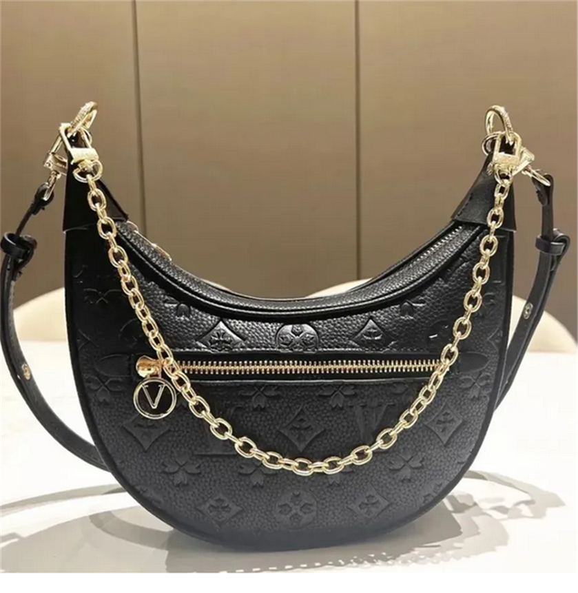 Top quality designer bag, classic casual shoulder bag, women's fashionable versatile bag, casual shopping bag, handbag chain bag, half month ba
