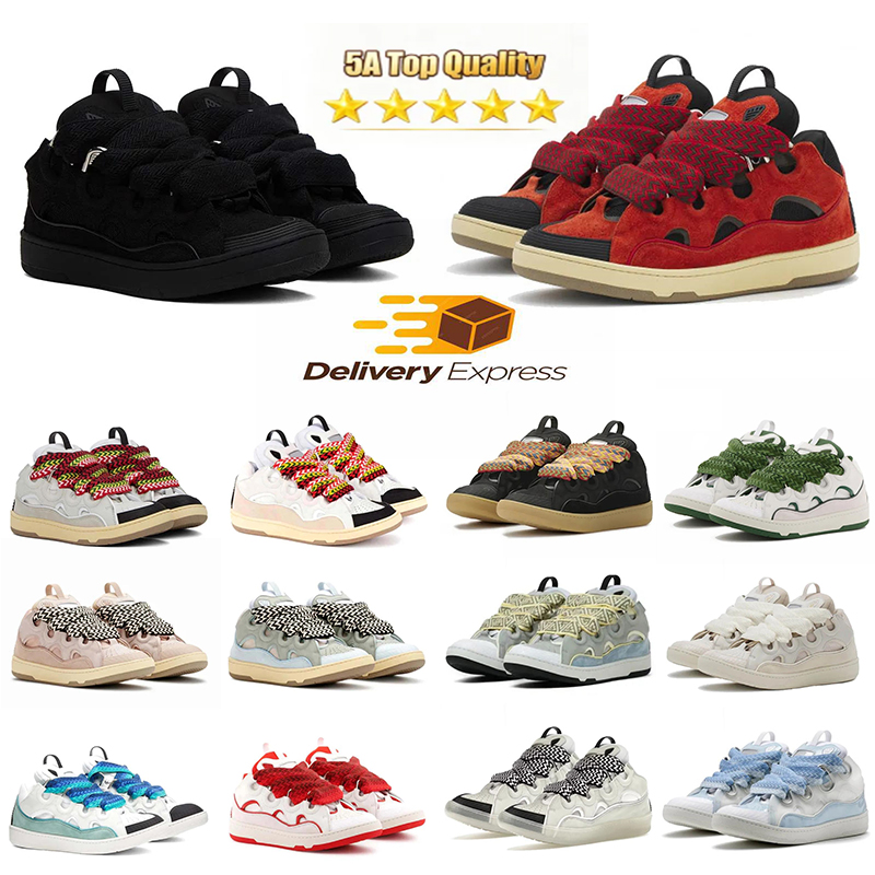 With Box Curb Sneakers Graffiti Designer Retro Shoes Black Leather Board Men Women Skate Shoes Casual Multicolor Sneakers Non Slip Hip Hop Street Fa