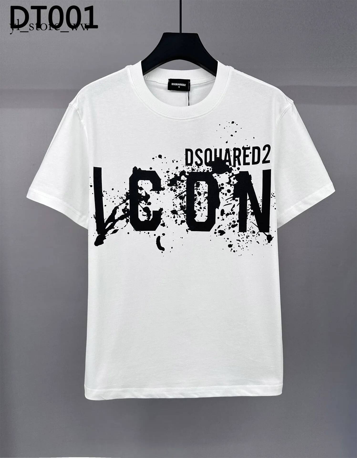 Dsquaredstyle Shirt Designer Wide Mesh Mens Dquared T-Shirt High Quality Loose Black Mens Street Fashion Luxury Dsquaredlys Shirt 828