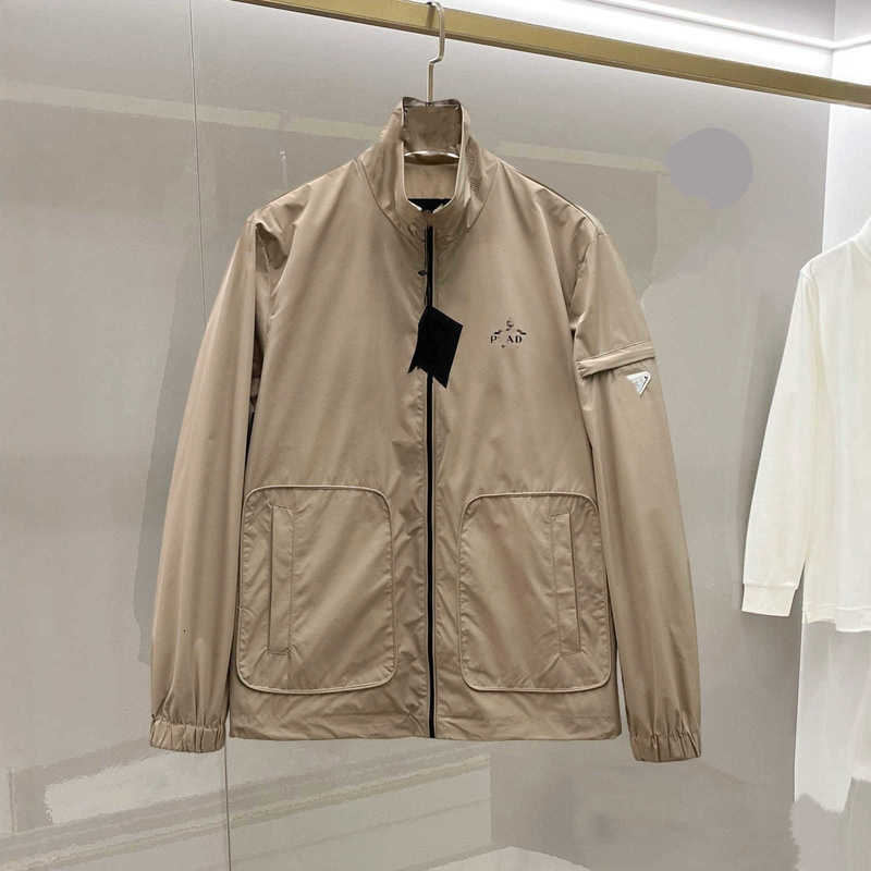 Men's Jackets designer P brand 26 new style shoulder sleeve metal zipper pocket trendy stand collar jacket NAWO
