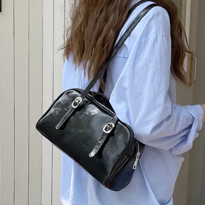 PU Leather Women Underarm Bag Handbags Large Capacity Ladies Daily Small Casual Tote Fashion Solid Color Female Shoulder Bags 260917