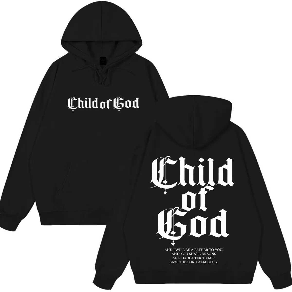 " of God" Print Hoodie Women Men Women Fashion Autumn and Winter Pullover Loose Casual Hip-hop Sweatshirts S260918Z16N