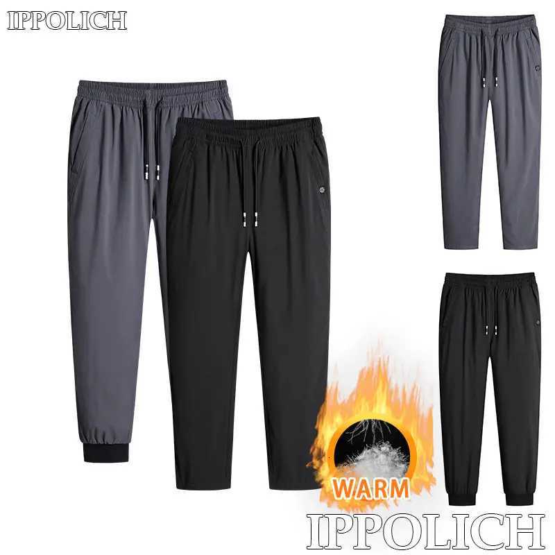 Men Thick Warm Sport Pants 80% White Duck Down Autumn Winter Men Thick Warm Sport Fleece Trouser Gym Running Ski Hiking Trouser Q260917