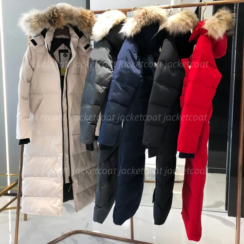 Designer Womens gooce jacket women canada long coat Fashion Brand Long Coat Large Pocket Fur Collar Thermal Top Female women autumn winter Large Clo