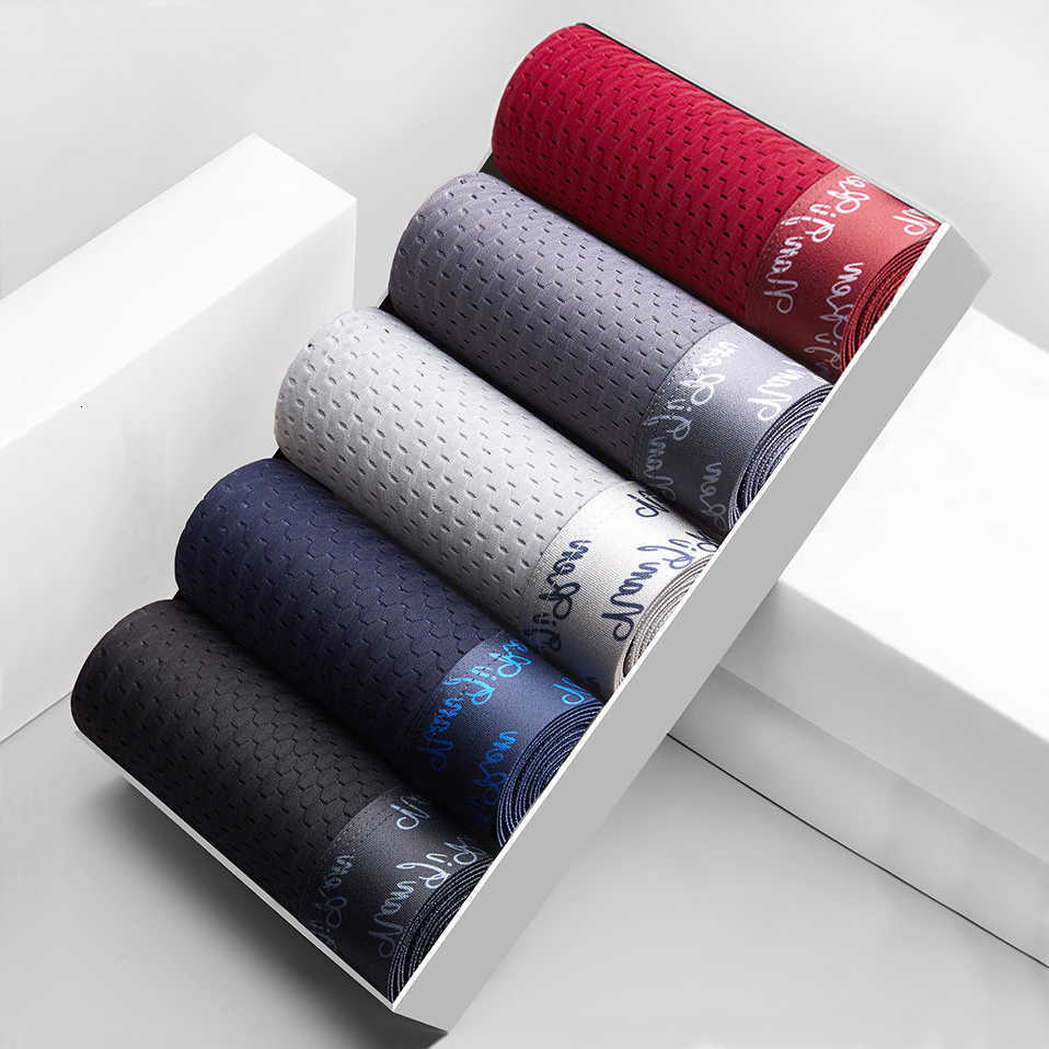 Shorts Underpants 4pcs Mesh Boxer Men's Ice Silk Underwear Cool Underpants Breathable Sexy Slim Panties Bamboo Lingerie Lots D260918
