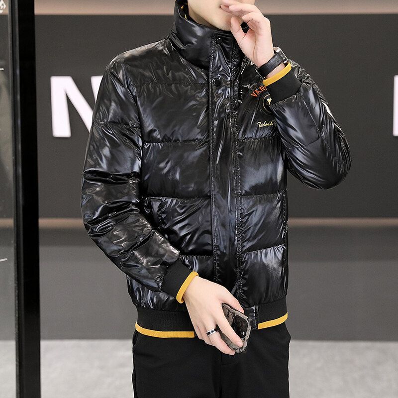 2026 Youth Fashion Stand Collar Top, Plus Size Casual Versatile Embroidered Loose Thick Cotton Jacket Men's Clothing