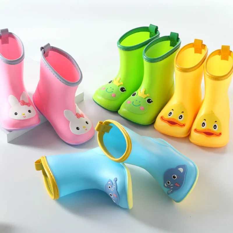 Rain Boots Kids Boy Cute Duck Waterproof Light and Handy Water Toddler Shoes for Girls Children Yellow Rain Boots for Rainy Day X260917