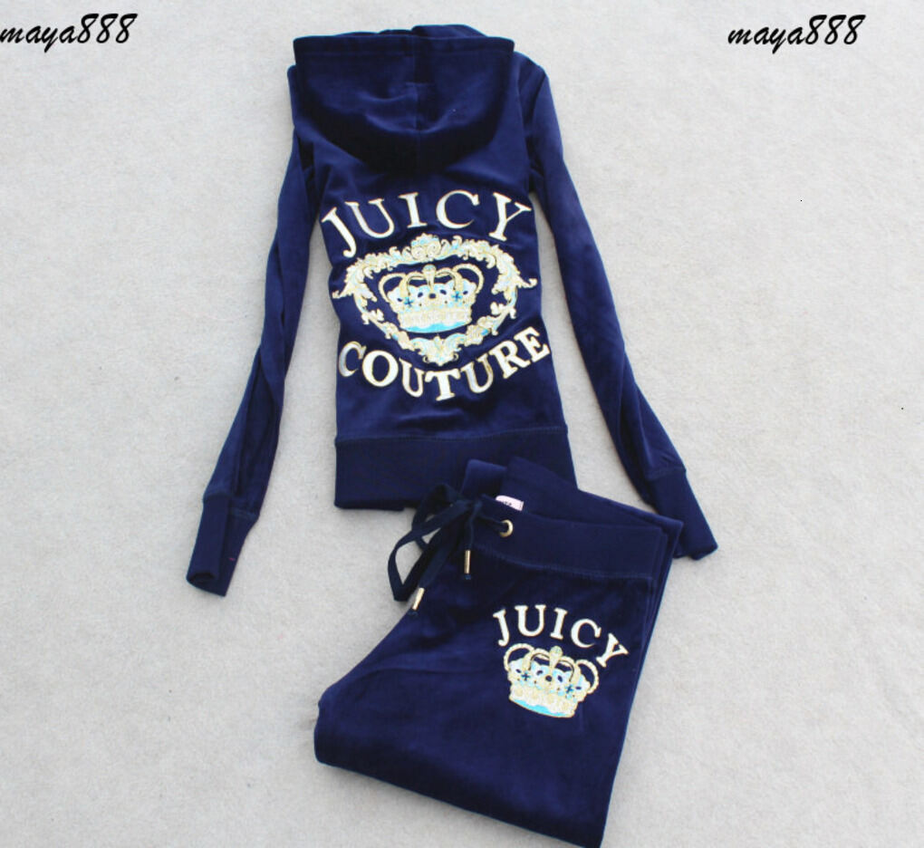 Juicy Tracksuit Womens Designer Tracksuits Womens Y2k Tracksuits Clothing Two Piece Set Velour Track Suit Women Hooded Sweatshirt And Pants Velvet 2