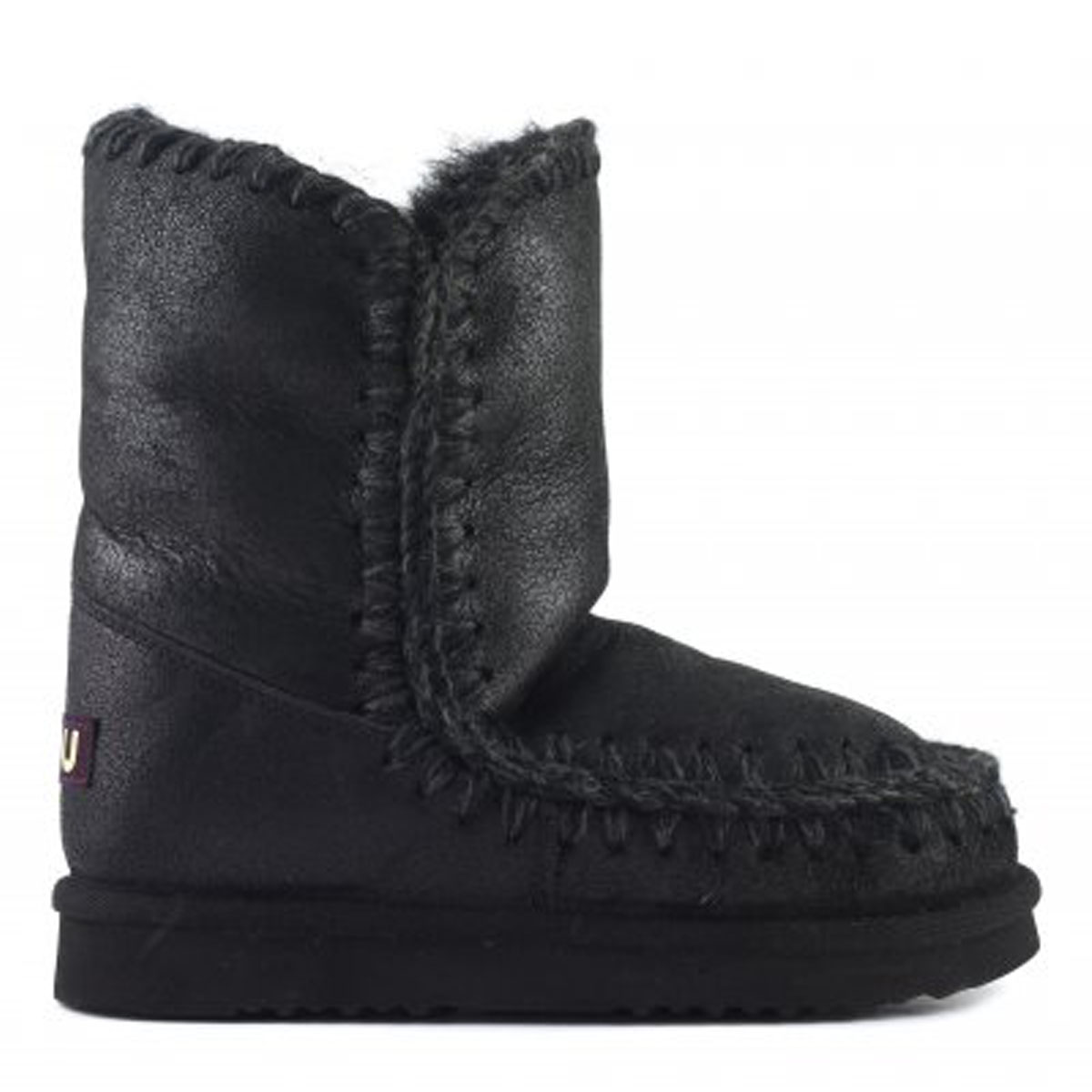 Eskimo 24 Leather Upper women's snow boots original sheepskin handmade weave fur ladies ankle boot